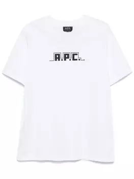 Футболка с принтом A.P.C., белый