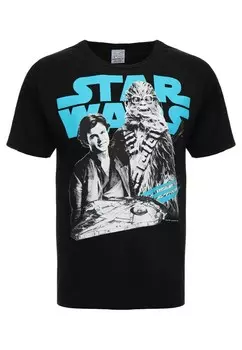 Футболка с принтом A STAR WARS STORY HAN SOLO & CHEWBACCA LOGOSHIRT, черный