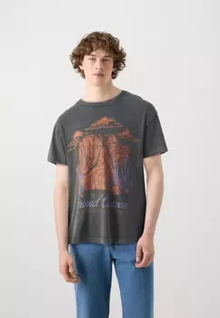 Футболка с принтом Abercrombie & Fitch, черный