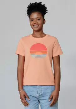 Футболка с принтом ABSTRACT 03 watapparel, светло-розовый