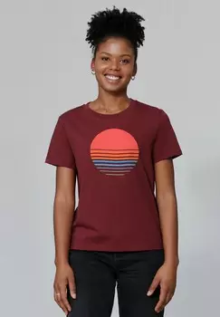 Футболка с принтом ABSTRACT 03 watapparel, темно-красный