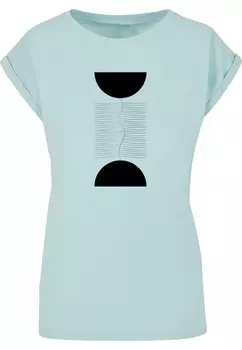 Футболка с принтом ABSTRACT LINES EXTENDED SHOULDER TEE Merchcode, синий