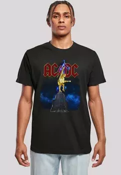 Футболка с принтом AC DC BAND STIFF UPPER LIP LIGHTNING F4NT4STIC, черный