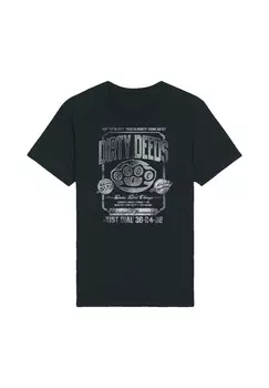 Футболка с принтом AC/DC DIRTY DEEDS DONE CHEAP JUST DIAL F4NT4STIC, черный
