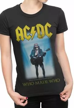 Футболка с принтом AC/DC WHO MADE WHO rockshirts, цвет black