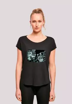 Футболка с принтом ACDC BADGES AND POSTERS COLLECTION PREMIUM ROCK METAL MUSIK BA F4NT4STIC, черный