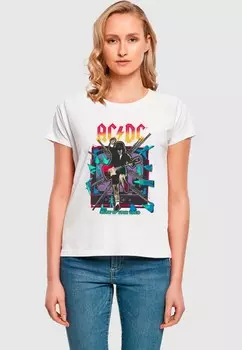 Футболка с принтом ACDC BLOW UP YOUR VIDEO JUMP BOX Merchcode, белый