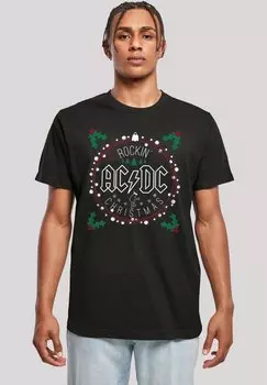 Футболка с принтом ACDC CHRISTMAS WEIHNACHTEN F4NT4STIC, черный