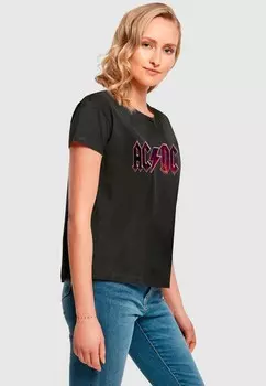 Футболка с принтом ACDC DISTRESSED LOGO BOX Merchcode, черный