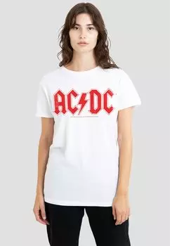 Футболка с принтом ACDC LOGO RAGLAN Cotton Soul, белый
