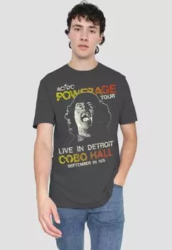 Футболка с принтом ACDC POWERAGE TOUR Cotton Soul, антрацит