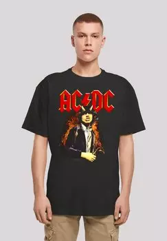 Футболка с принтом ACDC ROCK BAND SHIRT ANGUS HIGHWAY TO HELL F4NT4STIC, черный
