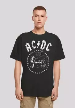 Футболка с принтом ACDC ROCK BAND WE SALUTE YOU CANNON F4NT4STIC, черный