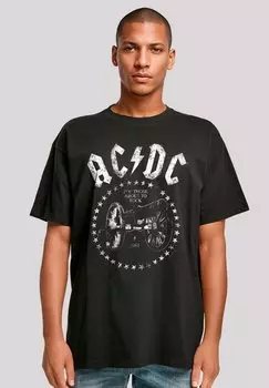 Футболка с принтом ACDC WE SALUTE YOU CANNON F4NT4STIC, черный