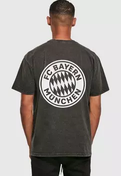 Футболка с принтом ACID WASHED HEAVY OVERSIZE TEE FC Bayern Mnchen, черный