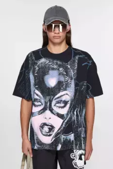 Футболка с принтом Acne Studios, черный