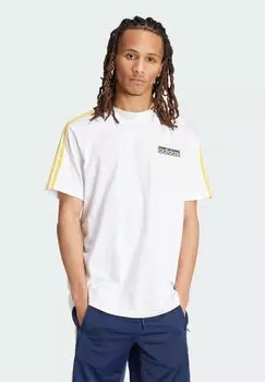 Футболка с принтом ADIBREAK TEE adidas Originals, цвет white/bold gold