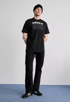 Футболка с принтом adidas Originals, черная