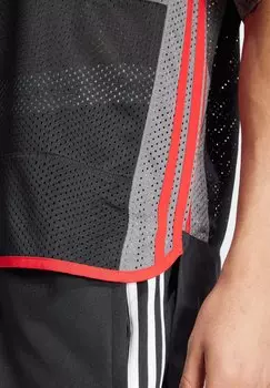 Футболка с принтом adidas Originals, черная/серая четверка/лучше алая