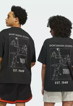 Футболка с принтом Adidas Originals, черный