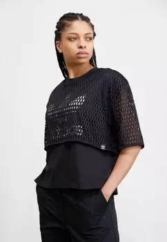 Футболка с принтом adidas Originals, черный