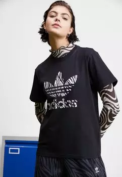 Футболка с принтом adidas Originals, черный