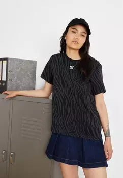 Футболка с принтом adidas Originals, черный