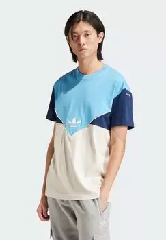 Футболка с принтом adidas Originals, цвет semi blue burst/wonder white/night indigo