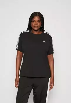 Футболка с принтом adidas Originals ФУТБОЛКА 3 STRIPES, цвет black
