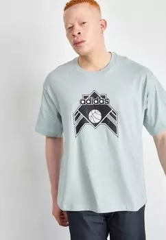 Футболка с принтом adidas Originals, серебро