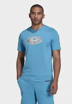 Футболка с принтом adidas Originals, синий