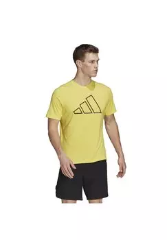 Футболка с принтом adidas Performance, цвет yellow