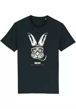 Футболка с принтом [#AFTN] SCHNEEHASE Watapparel, цвет black