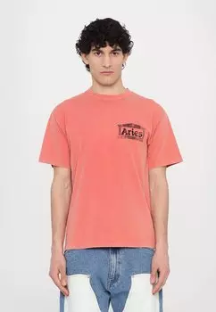 Футболка с принтом AGED ANCIENT TEMPLE TEE Aries, светло-красный