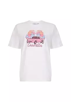 Футболка с принтом AGNES Laurella, белый