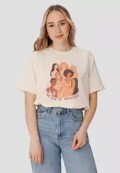 Футболка с принтом AGNES Laurella, белый