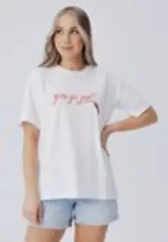 Футболка с принтом AGNES YOU GO GIRL Laurella, белый