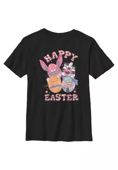 Футболка с принтом AHHH REAL MONSTERS MONSTER EASTER Henry Tiger, черный