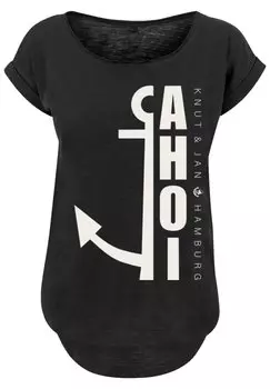 Футболка с принтом AHOI ANKER CROP KNUT & JAN HAMBURG F4NT4STIC, черный