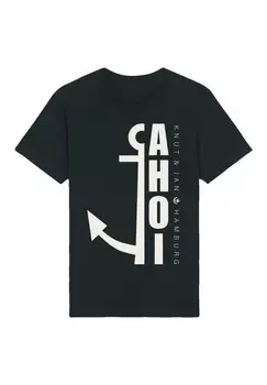 Футболка с принтом AHOI ANKER KNUT JAN HAMBURG F4NT4STIC, черный