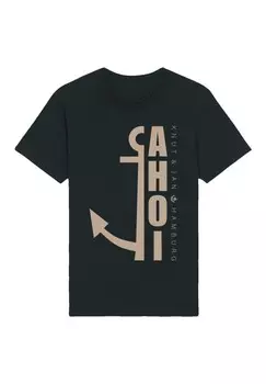 Футболка с принтом AHOI ANKER KNUT JAN HAMBURG F4NT4STIC, черный