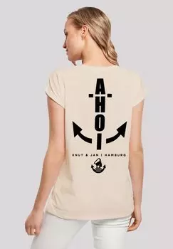 Футболка с принтом AHOI ANKER KNUT JAN HAMBURG F4NT4STIC, песочный