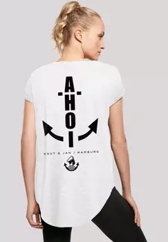 Футболка с принтом AHOI ANKER KNUT & JAN HAMBURG F4NT4STIC, белый