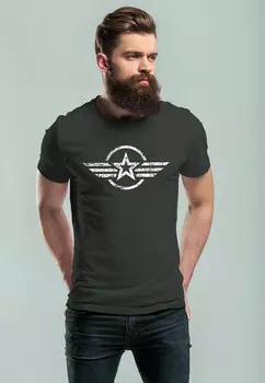 Футболка с принтом AIRFORCE EMBLEM FASHION STREE Neverless, черный