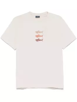 Футболка с принтом акулы Paul & Shark, нейтральный