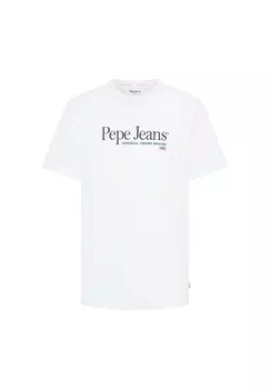 Футболка с принтом ALBERT Pepe Jeans, белый