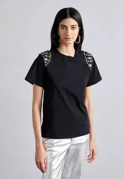 Футболка с принтом Alberta Ferretti, черная