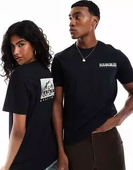 Футболка с принтом Aleen Mountain черного цвета Napapijri