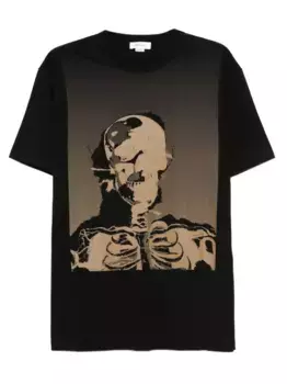 Футболка с принтом Alexander McQueen, черный