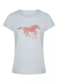 Футболка с принтом ALEXIA C LOGO Mustang, цвет hellblau